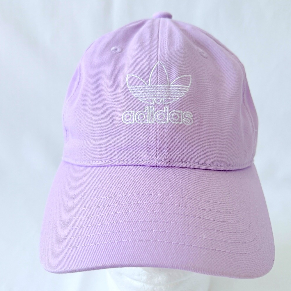Adidas Originals Womens Trefoil Baseball Cap Lavender Purple Adjustable Dad Hat